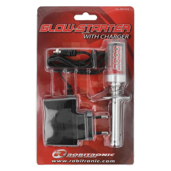 Robitronic Glühkerzenstarter 2000mAh mit Ladegerät